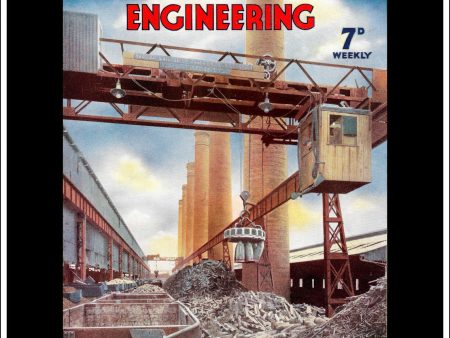 Wonders Of World Engineering Magazine No. 27. 1937. Cover - A Powerful Electric Lifting Magnet At Work In A Scrap Yard. For Sale