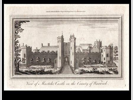 View Of Maxstoke Castle In The County Of Warwick, Warwickshire, England. Antique Print, Copper Plate Engraving 1769. Online