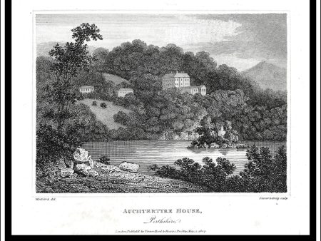 Auchtertyre House, Perthshire, Scotland. Antique Print, Copper Plate Engraving 1807. Hot on Sale