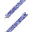 Sterling Silver with 14K Yellow Gold Lock Tanzanite Bracelet, 50.00 TCW Cheap