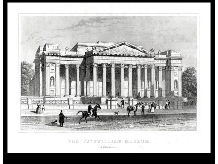 The Fitzwilliam Museum, Cambridge, Cambridgeshire, England. Antique Print, Steel Engraving c. 1846. Hot on Sale