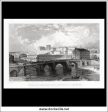 The Old Bridge, Mill, Prison & C., Chester, Cheshire, England. Antique Print, Steel Engraving, c. 1830. Online Sale