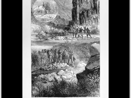 The Zulu War: Sketches At Rourke s Drift, By Lieutenant H.C. Harford, 99th Regiment. Antique Print, Wood Engraving, The London Illustrated News Full Page, April 12th, 1879. Hot on Sale