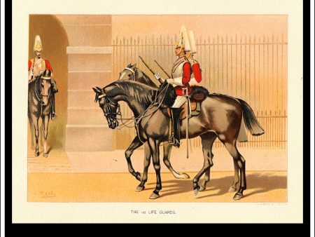 The 1st Life Guards, Her Majesty s Army. Antique Print c. 1890. Sale