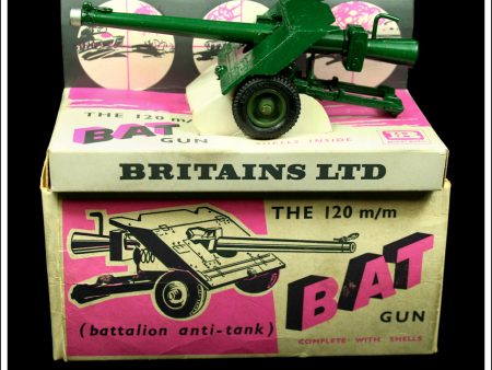 120 m m BAT (Battalion Anti-Tank) Gun. Britains Ltd., CAT. No. 9720. Online now