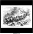 The Abyssinian Expedition: Return Of The Army From Magdala, The Mountain Train. Antique Print, Wood Engraving, The Illustrated London News Full Page, July 1st, 1868. For Cheap