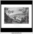 Vale Of Taff, Glamorganshire, Wales. Antique Print, Steel Engraving c. 1846. Online