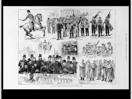 The Royal Review Of Troops From Egypt On Saturday Last. Antique Print, Wood Engraving, The Illustrated London News Full Page, November 25th, 1882. Online now