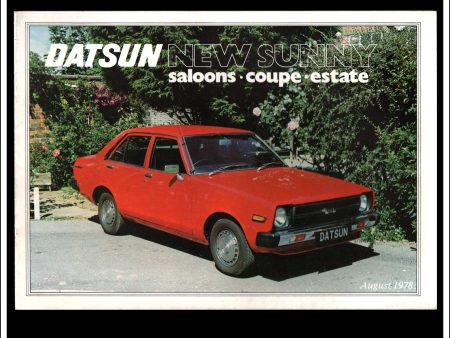 Datsun New Sunny Sales Brochure For 1978. Saloons, Coupe, Estate. Discount