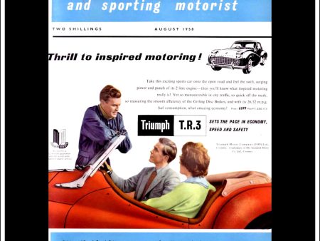 Triumph T.R.3 Cover Advert. Original Vintage Advert From August, 1958. Online Hot Sale