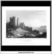 Penrice Castle, Glamorganshire, Wales. Antique Print, Steel Engraving c. 1846. Online now