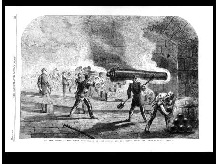 The Main Battery At Fort Sumter Guns Bearing On Fort Moultrie And The Channel During The Action Of Friday April 12, The Illustrated London News Full Page, May 11th, 1861. Online Sale