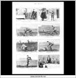 Rabbit Shooting Extraordinary. Antique Print, Wood Engraving, The Graphic Full Page, August 21st, 1886. Sale