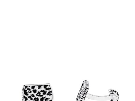 Men s Sterling Silver Panther Spots Cufflinks Hot on Sale