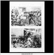 The Crisis In Egypt, The Military Clearing The Streets Of Alexandria, Sunday June 11. Antique Print, Wood Engraving, The Illustrated London News Full Page, July 1st, 1882. Online Sale