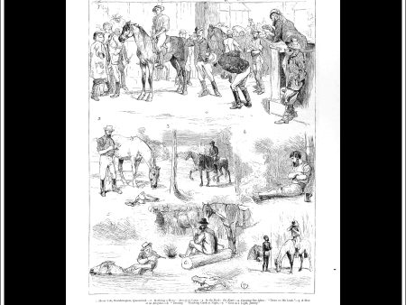 Scenes Of Australian Life. Antique Print, Wood Engraving, The Graphic Full Page, February 26th, 1876. Supply