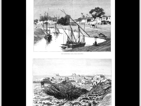 The War In Egypt: Sketches By Our Special Artist. Antique Print, Wood Engraving, The Illustrated London News Full Page, August 12th, 1882. Supply