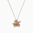 Watercolors 14K Gold Sapphire & Diamond Turtle Pendant, 0.99 TCW Sale