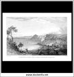 Sidmouth From The Cliffs Towards Seaton, Devonshire, England. Antique Print, Steel Engraving c. 1830. For Cheap