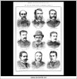 The Zulu War: Officers Killed At Isanhlwana. Antique Print, Wood Engraving, The London Illustrated News Full Page, January 22nd, 1879. Cheap