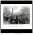 Walker s Pillar, Walls Of Londonderry, Co. Antrim, Northern Ireland. Antique Print, Steel Engraving c. 1840. Hot on Sale