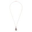 14K Rose Gold Espresso and White Diamond Drop Pendant, 0.86 TCW Online Sale