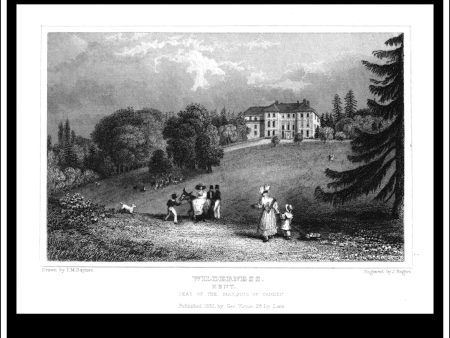 Wilderness, Kent, England. Antique Print, Steel Engraving 1831. Sale