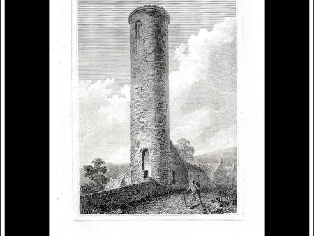 Abernethy Tower, Perthshire, Scotland. Antique Print, Copper Plate Engraving 1805. For Discount