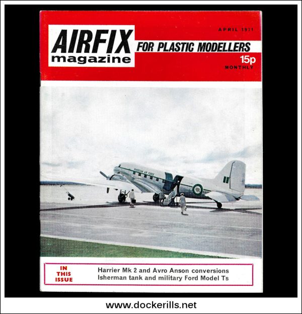 Airfix Magazine, April, 1971. Cover - Dakota. Sale