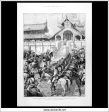 Our Troops In Burmah: Reception Of General Sir F. Roberts In Mandalay. Antique Print, Wood Engraving, The Illustrated London News Full Page, January 8th, 1887. Online