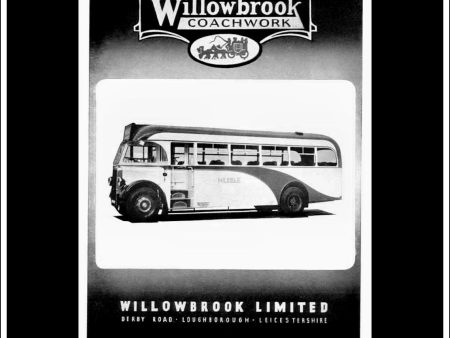 Willowbrook Bus Coach. Original Vintage Advert From June, 1950. Hebble Supply