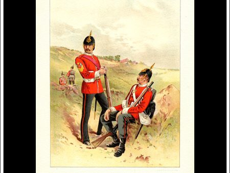 The 57th Duke Of Cambridge s Own (Middlesex), Her Majesty s Army. Antique Print c. 1890. Fashion