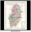 Map Of Nottinghamshire, England. Antique Print, Steel Engraving c. 1846. Sale