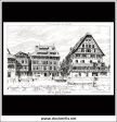 Pont Des Moulins, Strasbourg - The Building News. Antique Print, Lithograph 1877. Online Hot Sale