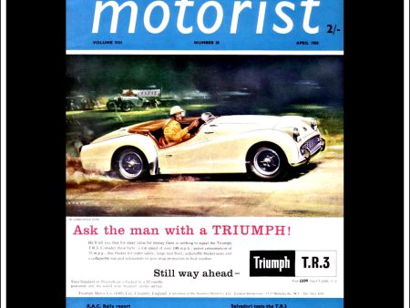 Triumph T.R.3 Cover Advert. Original Vintage Advert From April, 1958. For Discount