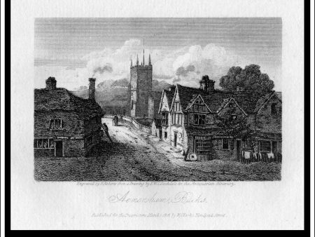 Amersham, Buckinghamshire, England. Antique Print, Copper Plate Engraving 1818. For Sale