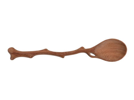 Hand-Carved Doussie Wood Spoon with Twig Handle For Discount