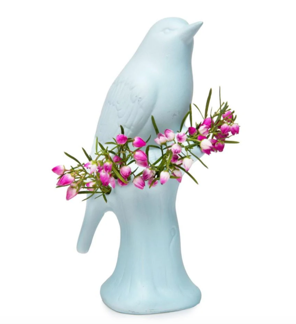 Baby Blue Porcelain Bird Vase Sale