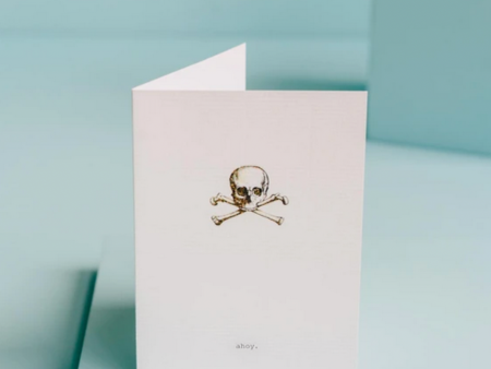 Ahoy Skull Greeting Card Sale