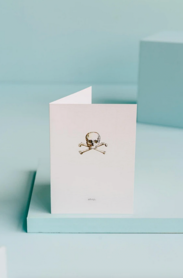 Ahoy Skull Greeting Card Sale