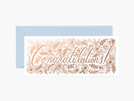 Champagne Floral Congrats Card Online Sale