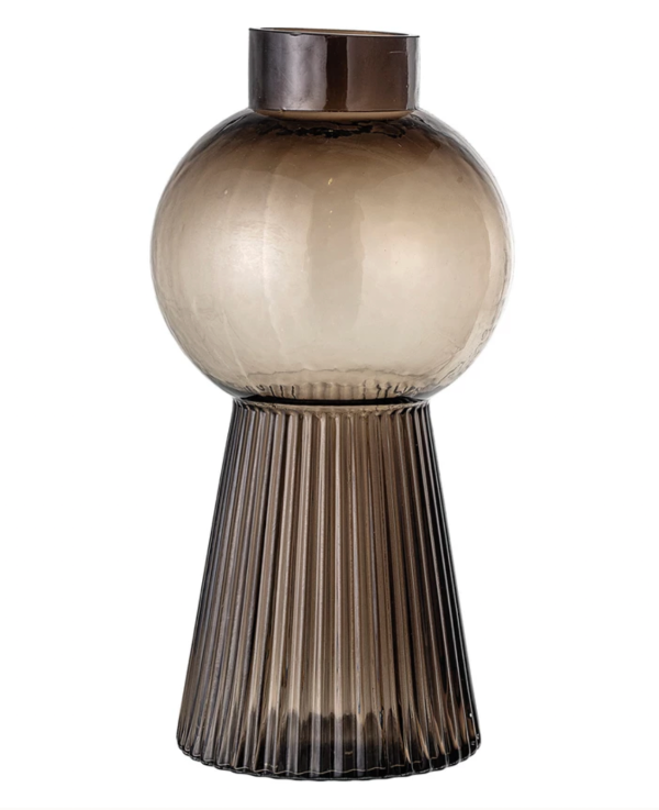 Glass Vase With Pedestal Base Fashion