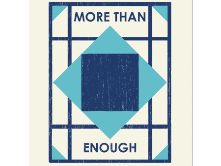 More Than Enough Woodblock Art Print 8x10  Hot on Sale