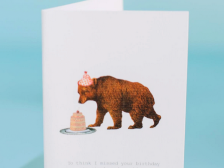 Unbearable Birthday Greeting Card Cheap