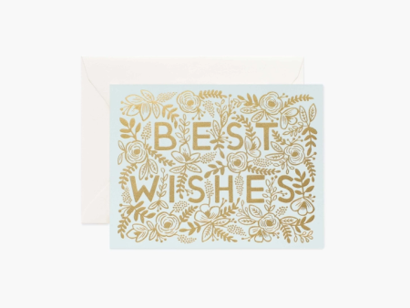 Golden Florals Best Wishes Card Online now