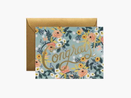 Blue Meadow Congrats Card For Cheap