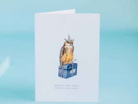 Another Year Older Owl Greeting Card Online Sale