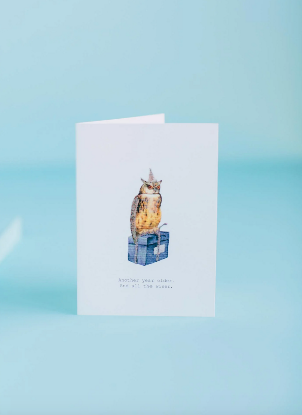 Another Year Older Owl Greeting Card Online Sale