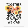 Together We Can 8 x 10  Letterpress Art Print Hot on Sale